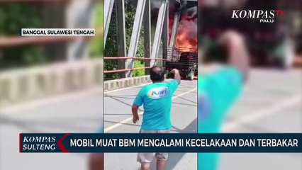 Mobil Muat BBM Mengalami Kecelakaan dan Terbakar