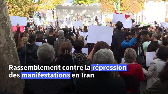 A Paris, rassemblement contre la répression des manifestations en Iran
