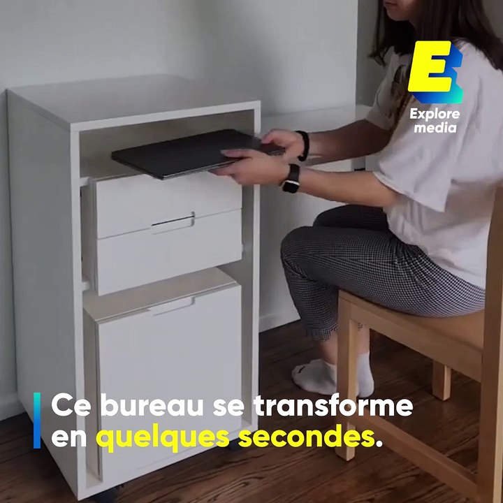 Ce bureau ingénieux se transforme en quelques secondes