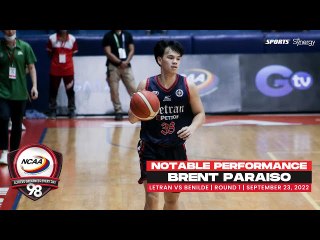 NCAA Season 98 _ Notable Performance_ Brent Paraiso (Letran vs Benilde)