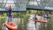 'Unsafe but cool' - Cambridge girl nails the 'paddleboard bridge' jump