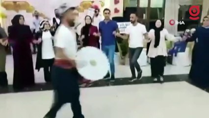 Elazığ'da alevli davul şov