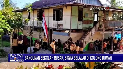 Download Video: Bangunan Sekolah Rusak Akibat Tanah Bergerak, Siswa Terpaksa Belajar di Kolong Rumah