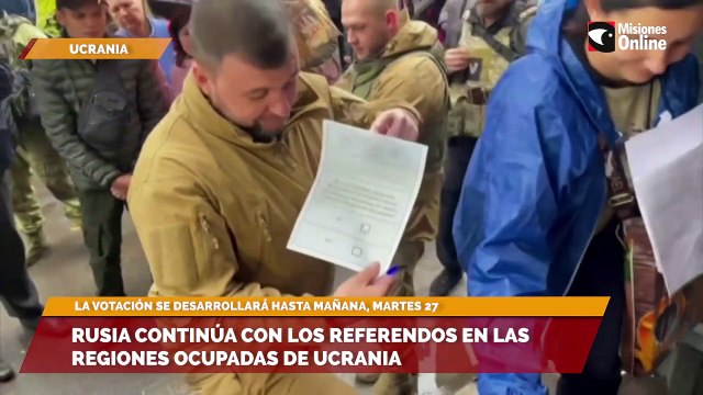 Rusia continúa con los referendos en las regiones ocupadas de Ucrania