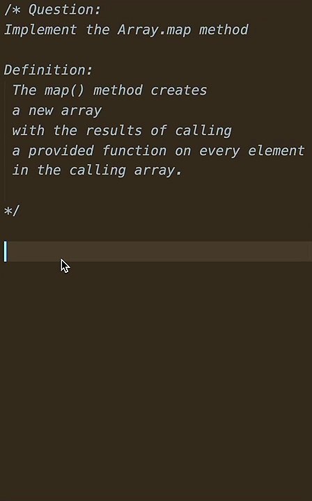 Implement Array.map #shorts #coding #javascript  #interviewquestions