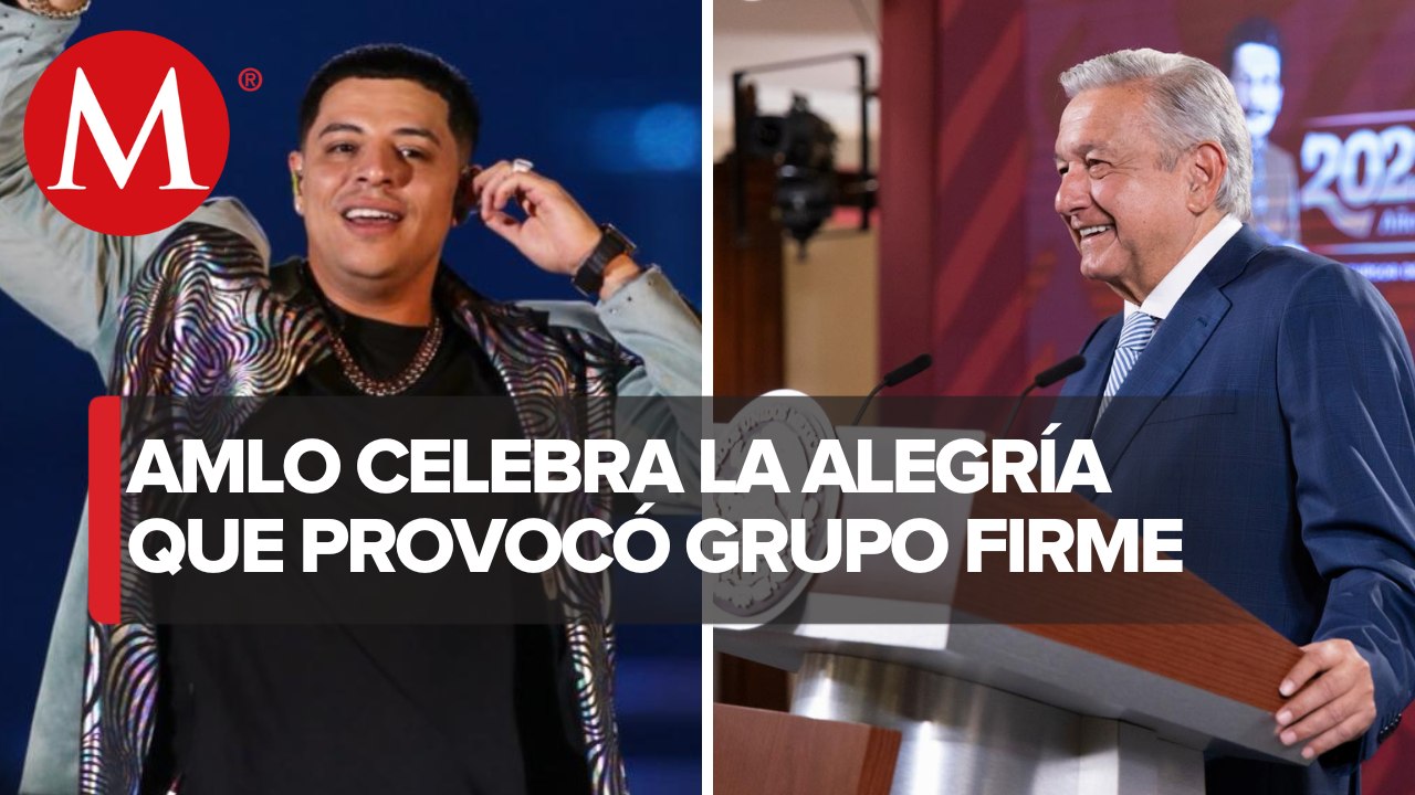AMLO celebra concierto de Grupo Firme en el Zócalo: "ya supérame", dice a opositores