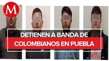 Detienen a banda de colombianos dedicada a la extorsión por préstamos en Puebla