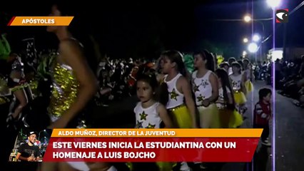 Apóstoles: este viernes inicia la estudiantina con un homenaje a Luis Bojcho