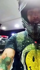 Biker Shows Aftermath of Driving Through Swarm of Bugs