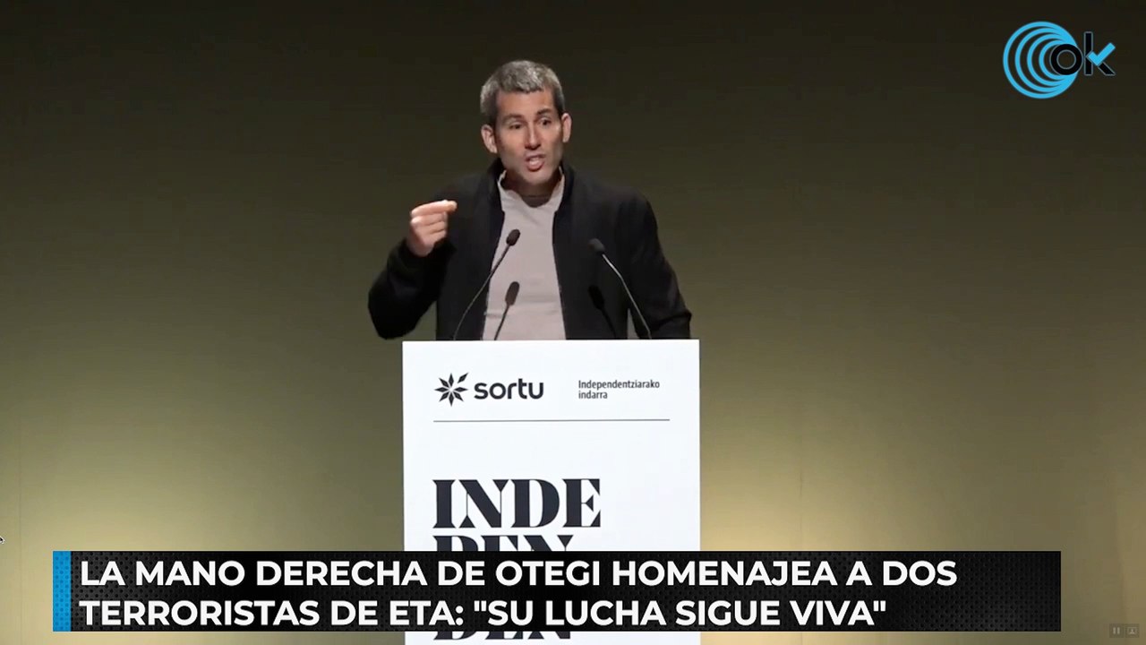 La mano derecha de Otegi homenajea a dos terroristas de ETA Su lucha sigue viva