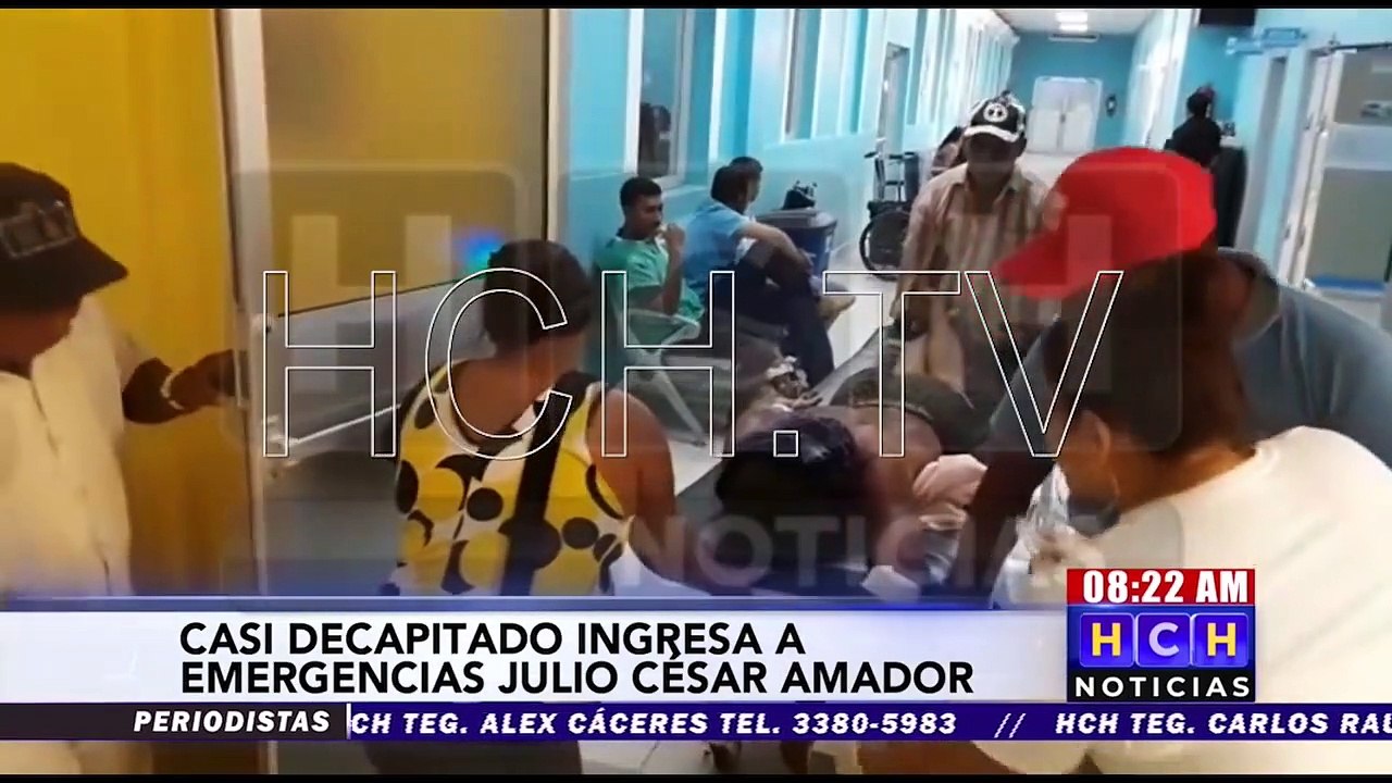 ¡Semi degollado pero con vida! ingresa un ciudadano al Hospital del Sur, herido de arma blanca