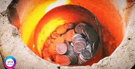 What will happen if we melt coins  • Melting Coins Perfect Media experiment