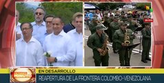 Banda militar de Venezuela interpreta himno nacional de Colombia