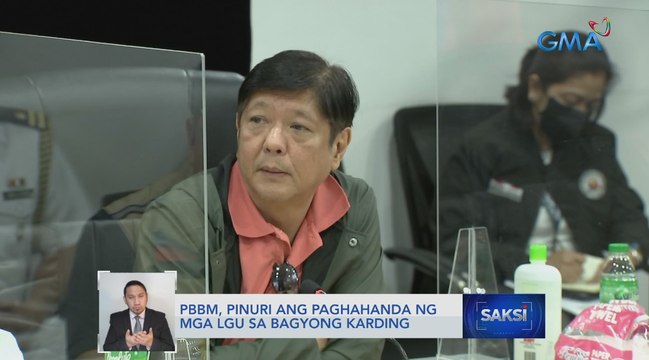 Pangulong Bongbong Marcos, nagsagawa ng aerial inspection sa mga lugar na napinsala ng bagyong Karding | Saksi