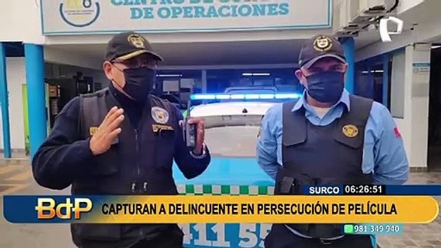 Persecución en la Panamericana Sur: capturan a delincuente que intentó robar en Surco