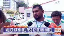 Inspección en el hotel donde cayo una mujer