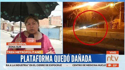 Subió a las vías del tren, dañó la plataforma y se dio a la fuga