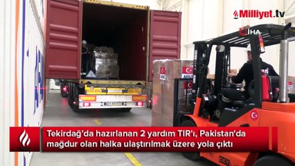 Tekirdağ’dan Pakistan’a 2 yardım TIR'ı yola çıktı