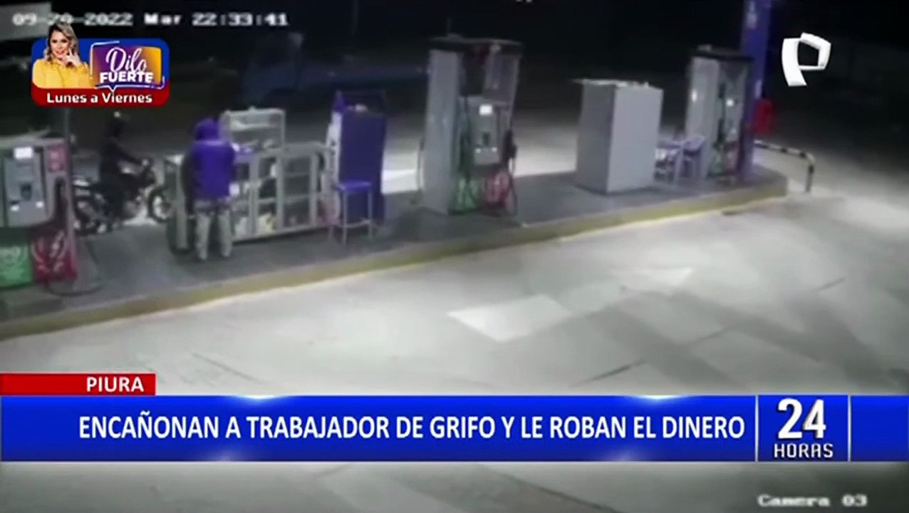 Delincuencia en Piura: Ladrones encañonan y roban a trabajador de grifo