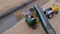 diy tractor making science project __  concrete bridge _cow miniature _