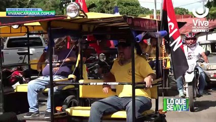 Managua: Sandinistas realizan caravana despidiendo el mes patrio