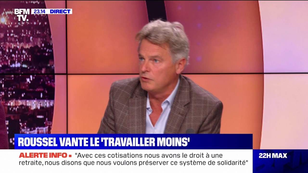 Fabien Roussel: "Je préfère qu'on travaille moins, mais qu'on travaille tous et qu'on travaille mieux"