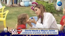 Así celebraron David Naula y Mayra Jaime el primer año de su bebé