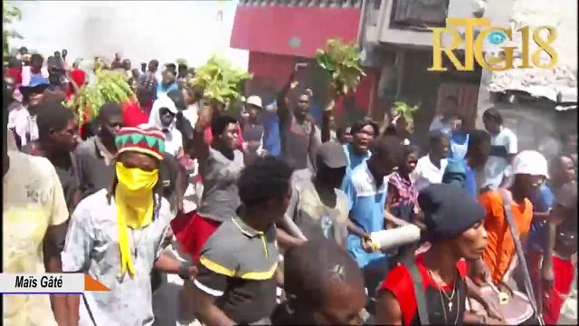 Manifestasyon kont monte gaz la fenomèn ensekirite ak movèz kondisyon lavi popilasyon.