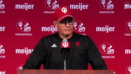 Indiana Football Coach Tom Allen Speaks at Monday Press Conference
