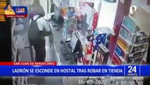 Robó y se escondió en hostal: Capturan a delincuente conocido como 