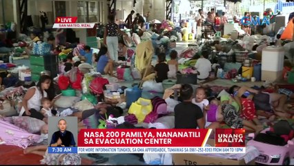 Ilang residente sa San Mateo, Rizal, nananatili pa rin sa evacuation center | UB