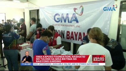 GMAKF, naghatid ng tulong sa mga biktima ng Bagyong Karding | UB