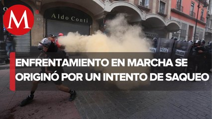 Enfrentamiento en marcha fue por intento de saqueo en un negocio: Batres