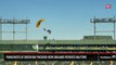 Parachutes at Green Bay Packers New England Patriots Halftime