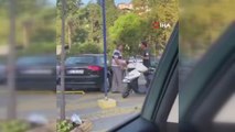 Trafikte tartıştığı kişiye elinde balta ile saldırmaya çalıştı