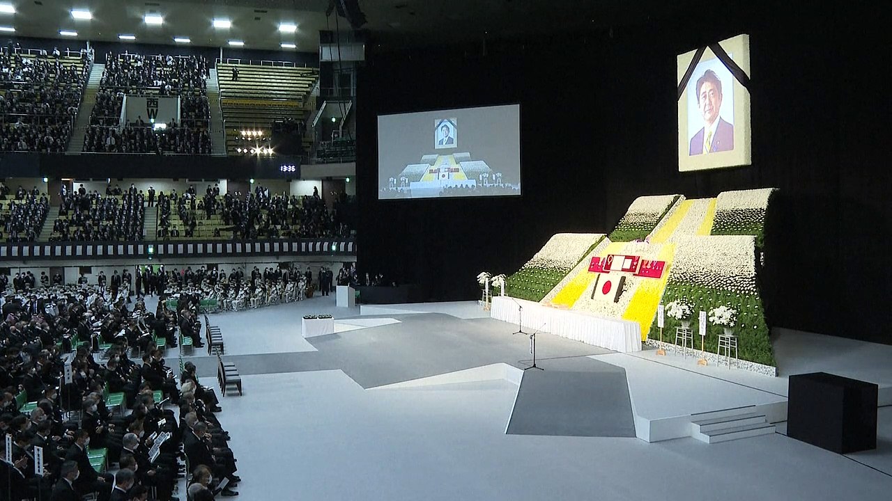 Staatsbegräbnis für japans ermordeten ex-regierungschef abe