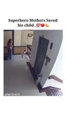 Super hero mother saved his
