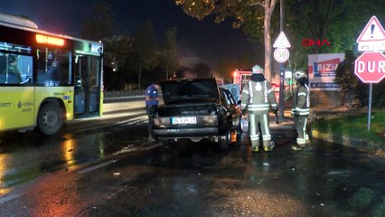 Benzinlikten çıktı alev aldı: Sürücü ölümden döndü