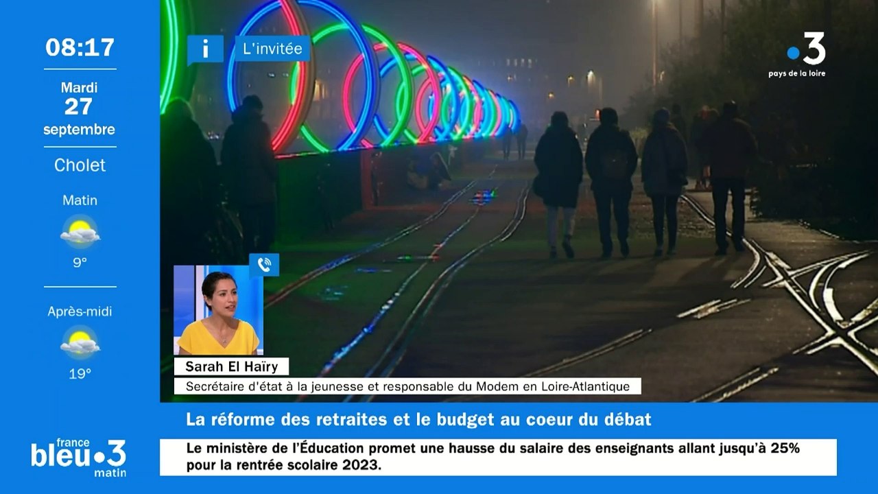 Sarah El Haïry, secrétaire d'Etat à la jeunesse et responsable du Modem en Loire-Atlantique