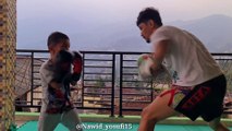 nawid yosufi boxing pads work training