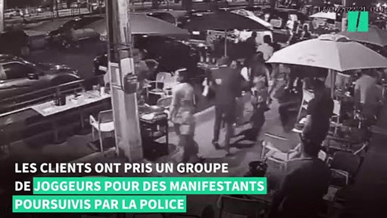 Au Brésil, ces joggeurs sèment la panique sur une terrasse de restaurant