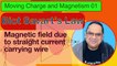Moving Charges & Magnetism 01: Biot Savart’s Law : Magnetic Field due to Straight Wire #JEE #NEET