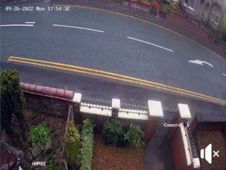 CCTV footage of car crash
