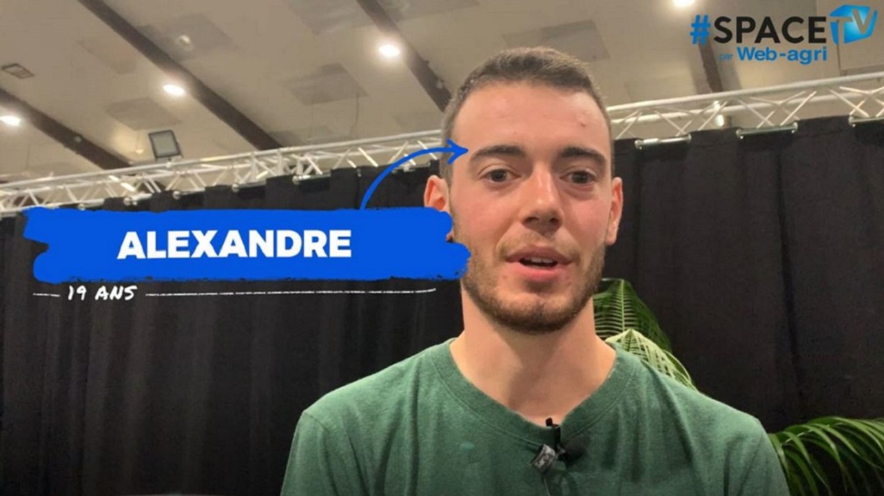 Espace jeunes Space 2022  − Alexandre, 19 ans : « Moderniser l'élevage pour se libérer du temps et ne pas s'user physiquement  »