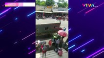 Bukan Tertibkan Pedagang, Satpol PP Malah Tabrak Becak