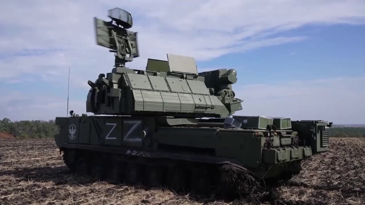 Russia Tor-M2 air defence missile system crews in combat action within special military operation
