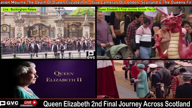 Huge Crowds Gather All Over The UK, At Royal Windsor, Buckingham Palace, Cardiff And Balmoral