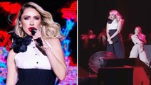 5 aylık eşinden boşanma kararı alan Hadise, sahnede gözyaşlarına hakim olamadı