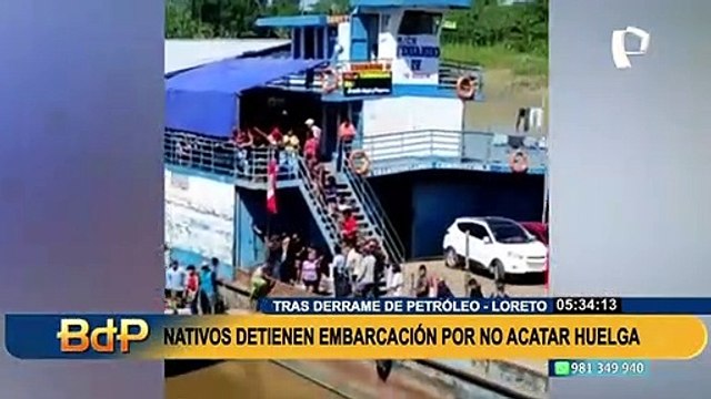 Loreto: nativos retienen embarcación por no acatar huelga contra derrame de petróleo