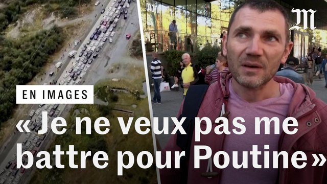 Mobilisation en Russie : les images des kilomètres de bouchons à la frontière avec la Géorgie